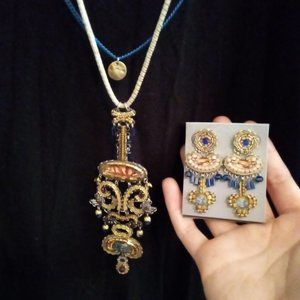 Ayala Bar Jazz and Blues Cecilia Necklace w/ matching earrings